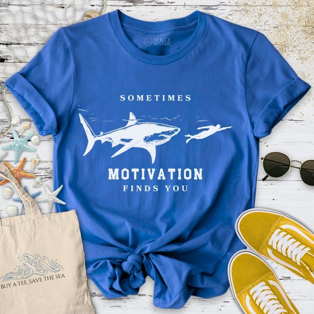 Motivation Finds You T-Shirt Royal / S