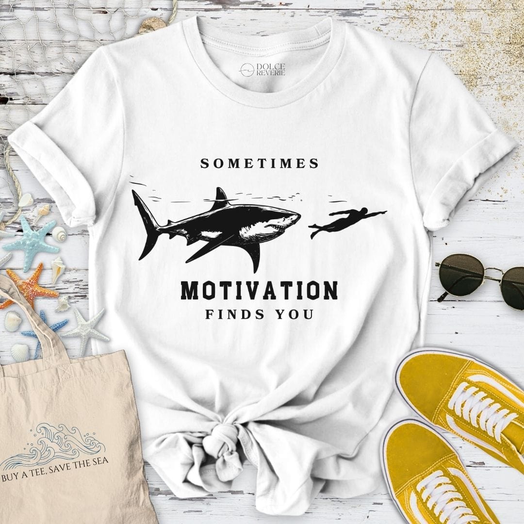 Motivation Finds You T-Shirt White / S