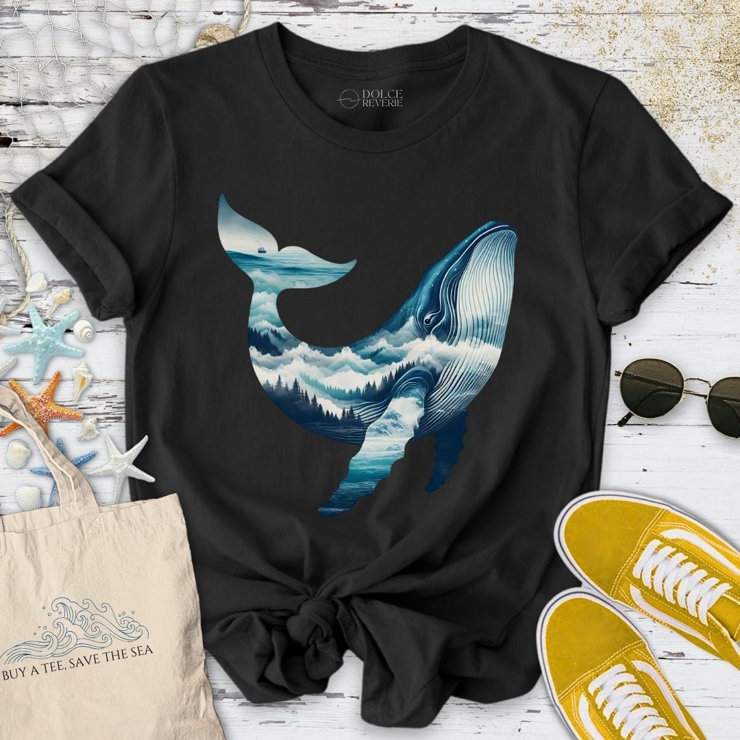 Mountain Whale T-Shirt Black / S