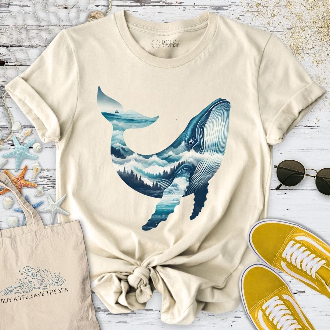 Mountain Whale T-Shirt Natural / S