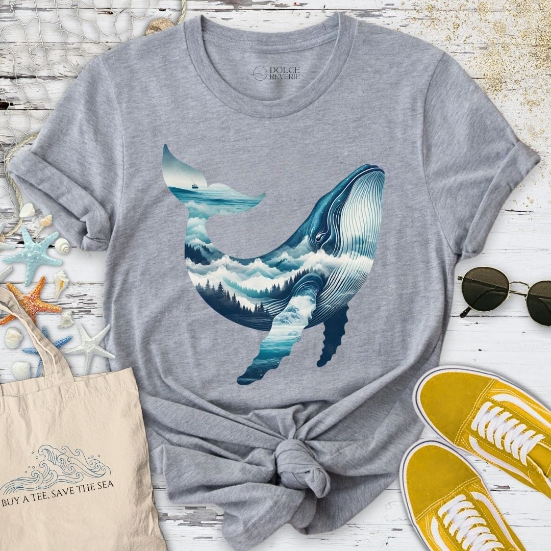 Mountain Whale T-Shirt Sport Grey / S