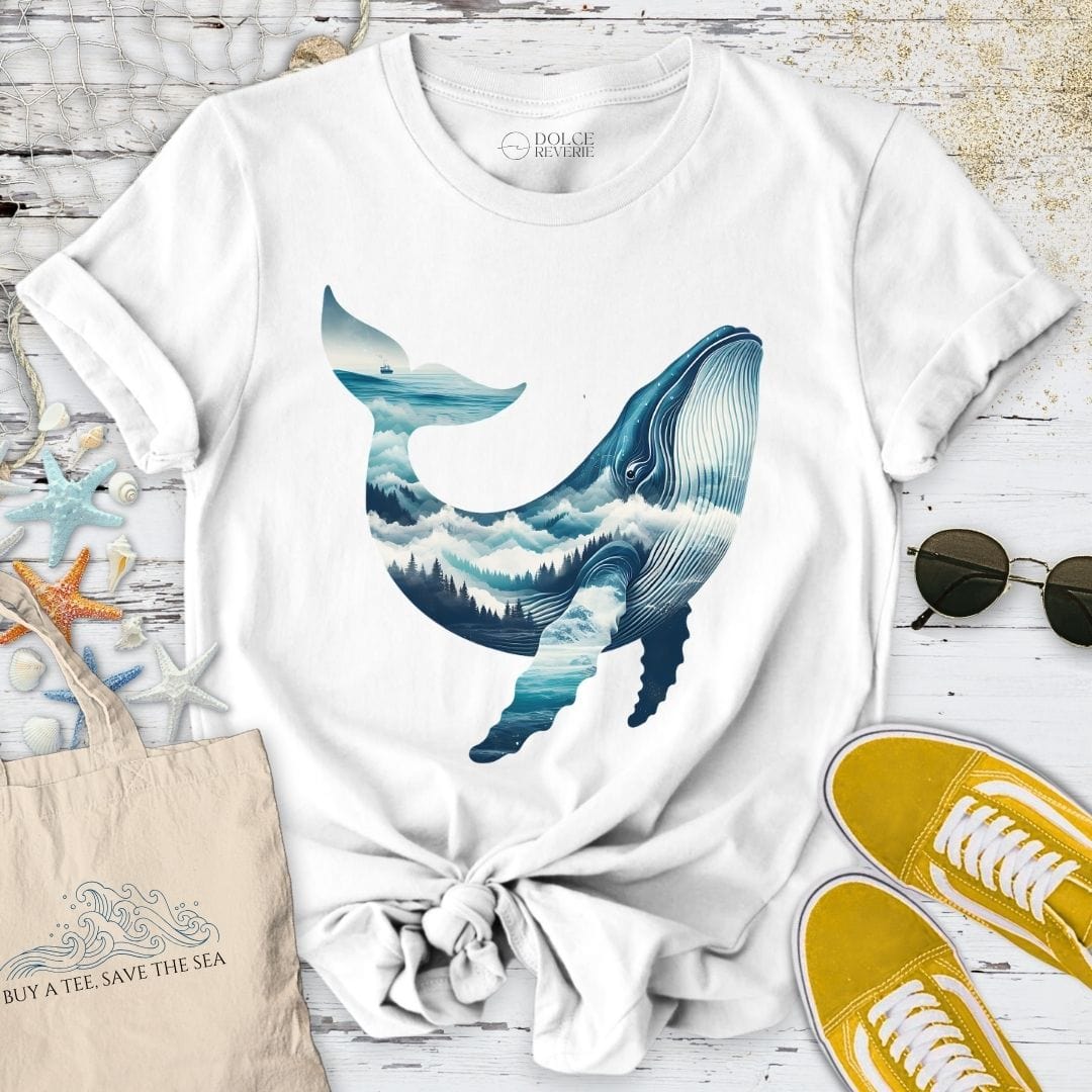 Mountain Whale T-Shirt White / S