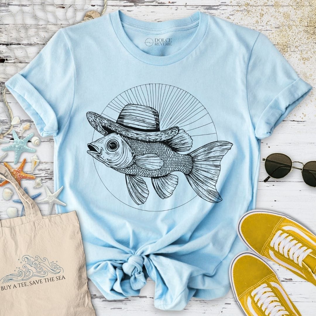 Mr Fish T-Shirt Light Blue / S