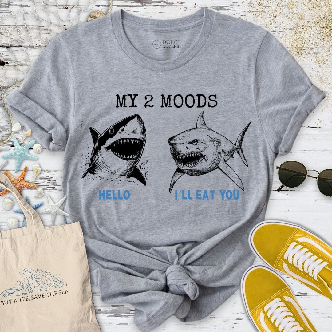 My 2 Moods - Shark T-Shirt Sport Grey / S