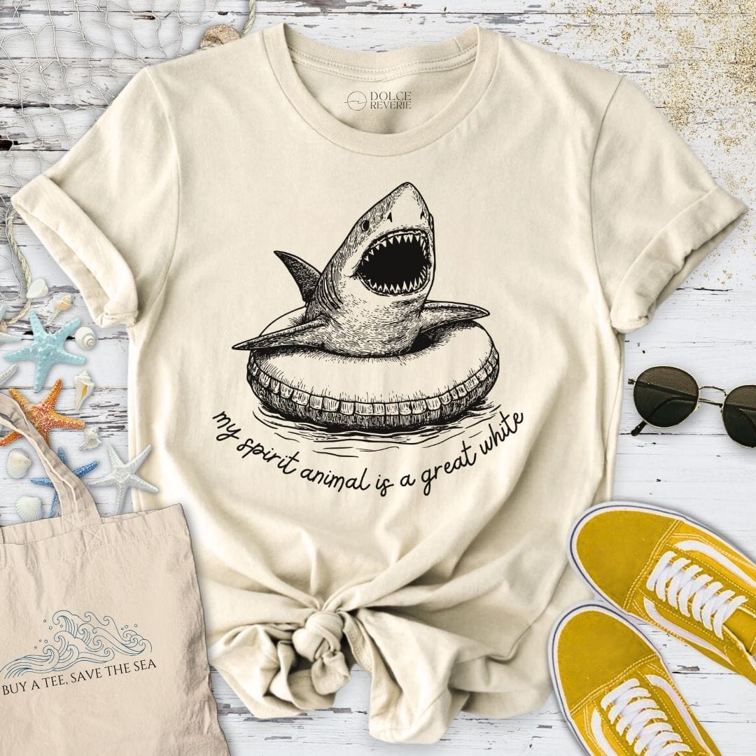 My Spirit Animal Is A Great White T-Shirt Natural / S