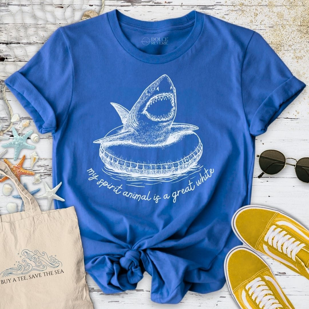 My Spirit Animal Is A Great White T-Shirt Royal / S