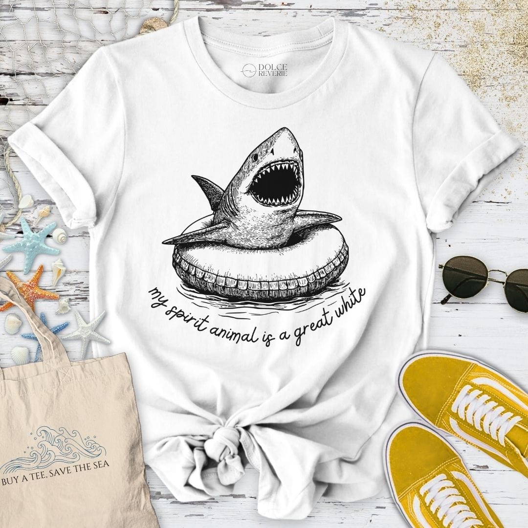 My Spirit Animal Is A Great White T-Shirt White / S