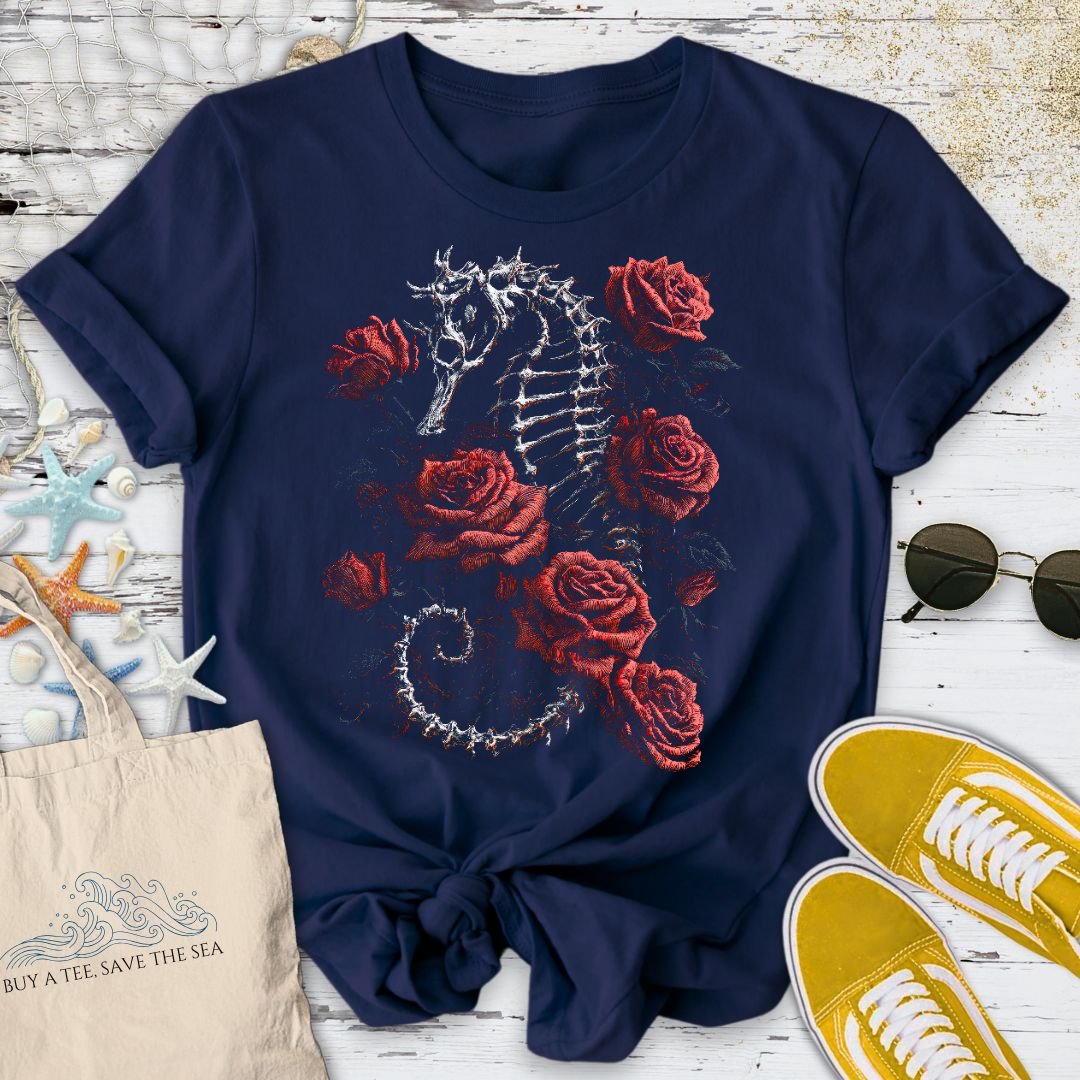 Bed Of Roses Seahorse T-Shirt