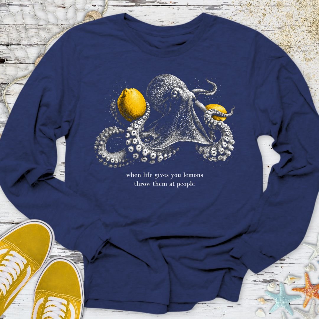 Lemons, Octopus Long Sleeve Tee