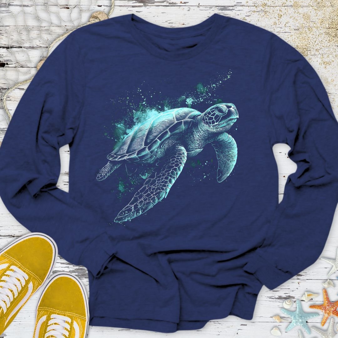 Bioluminescent Turtle Long Sleeve Tee