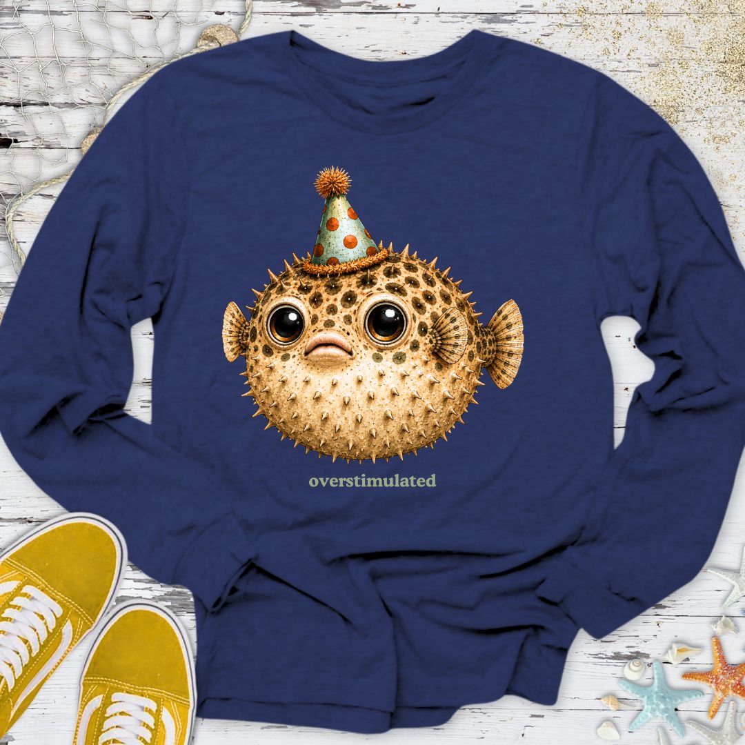 Overstimulated Pufferfish Long Sleeve Tee