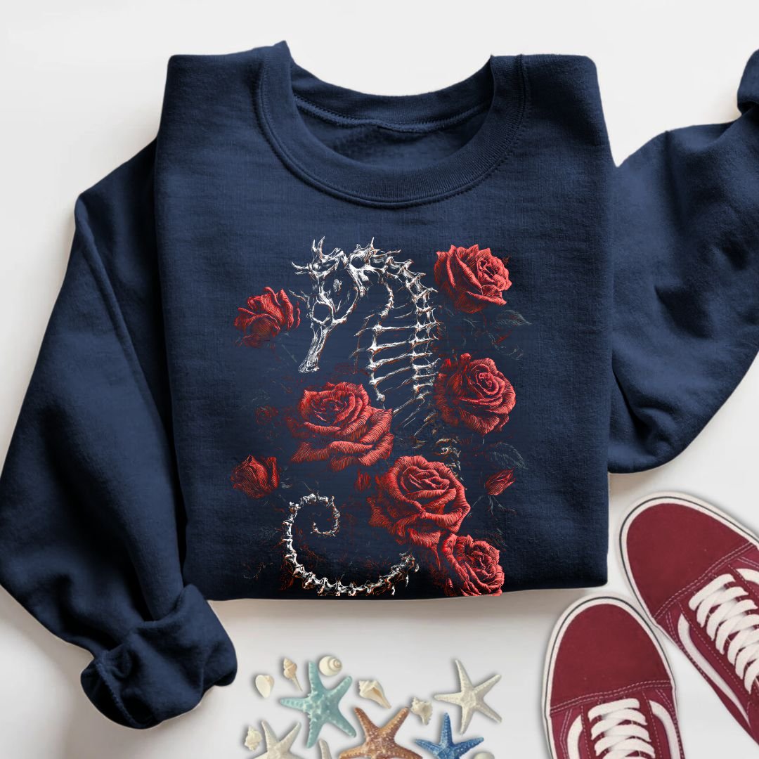 Bed Of Roses Seahorse Sweatshirt