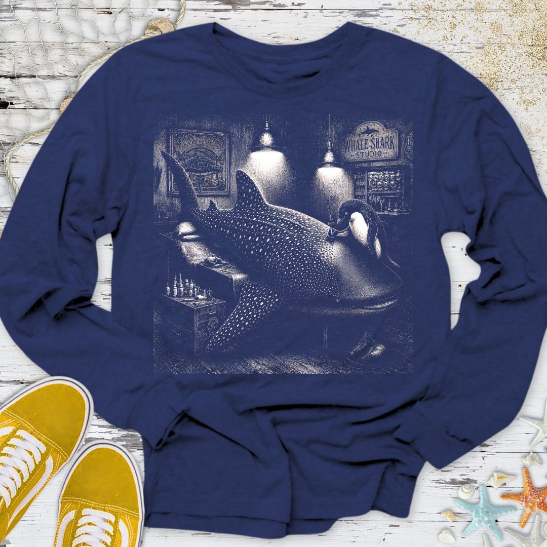 Whale Shark Tattoo Long Sleeve Tee