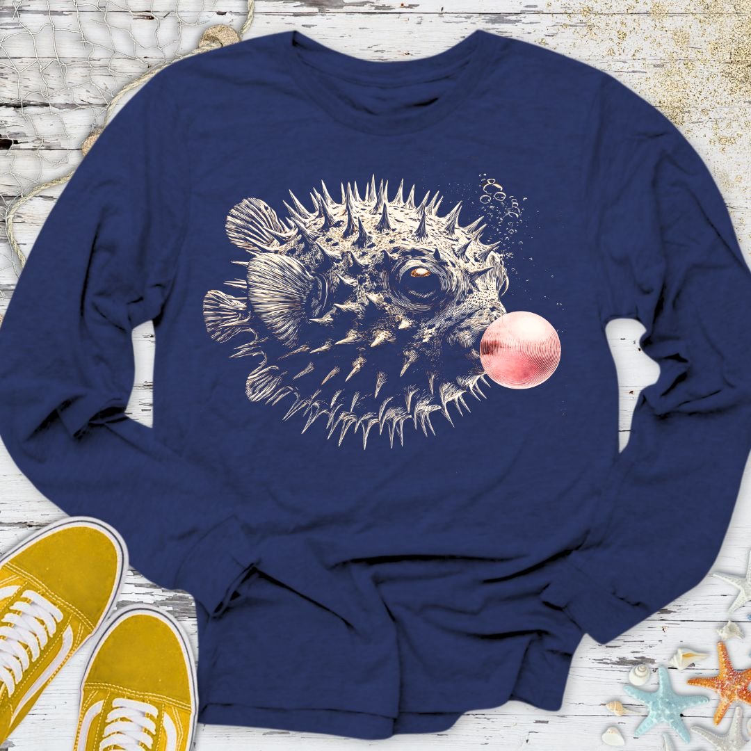 Bubblegum Pufferfish Long Sleeve Tee
