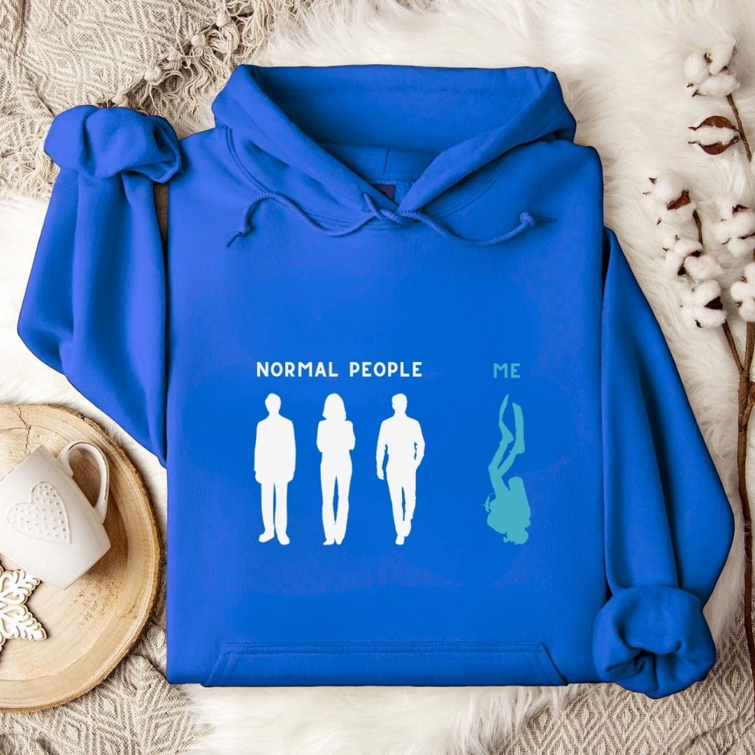 Normal People, Me - Diving Hoodie Royal / S