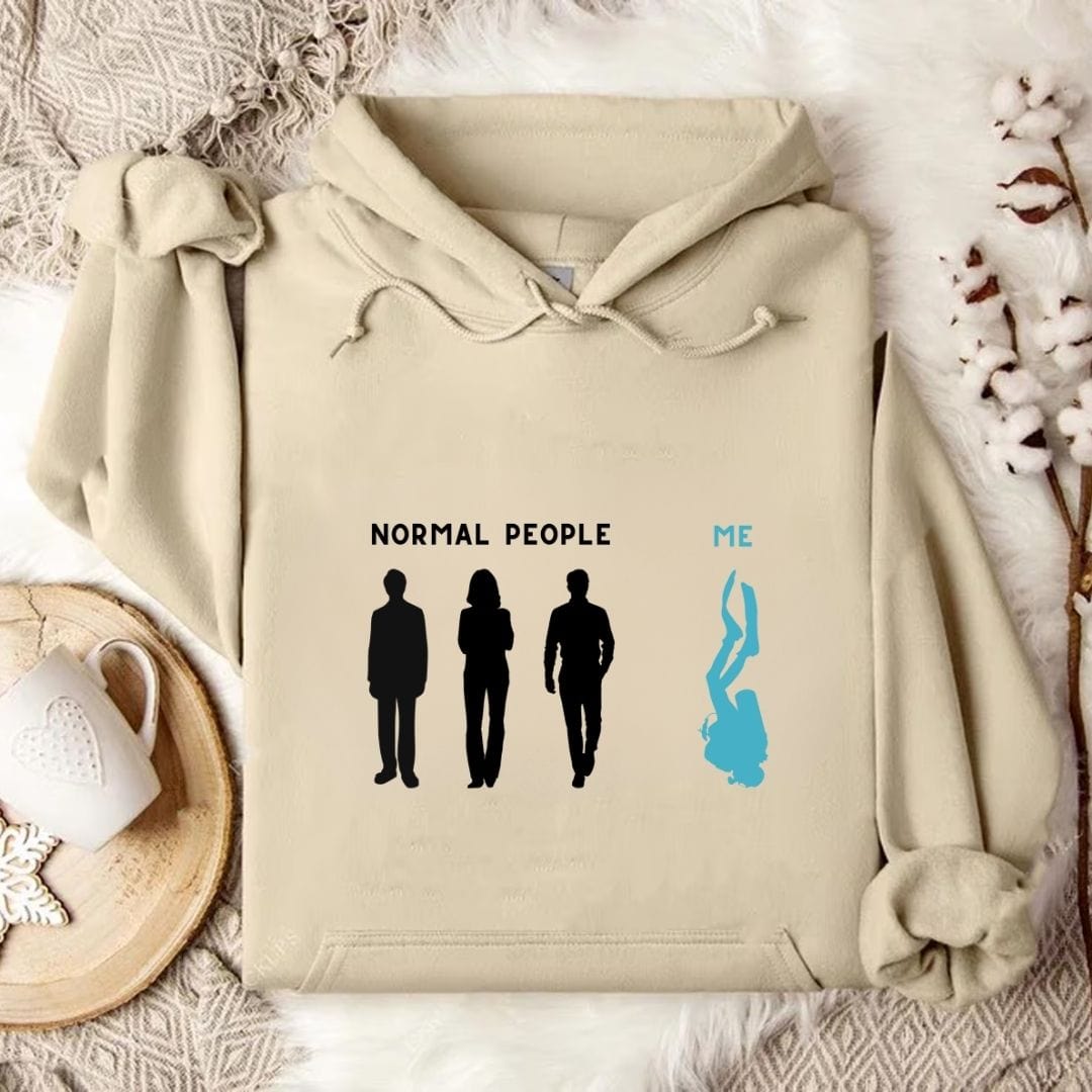 Normal People, Me - Diving Hoodie Sand / S
