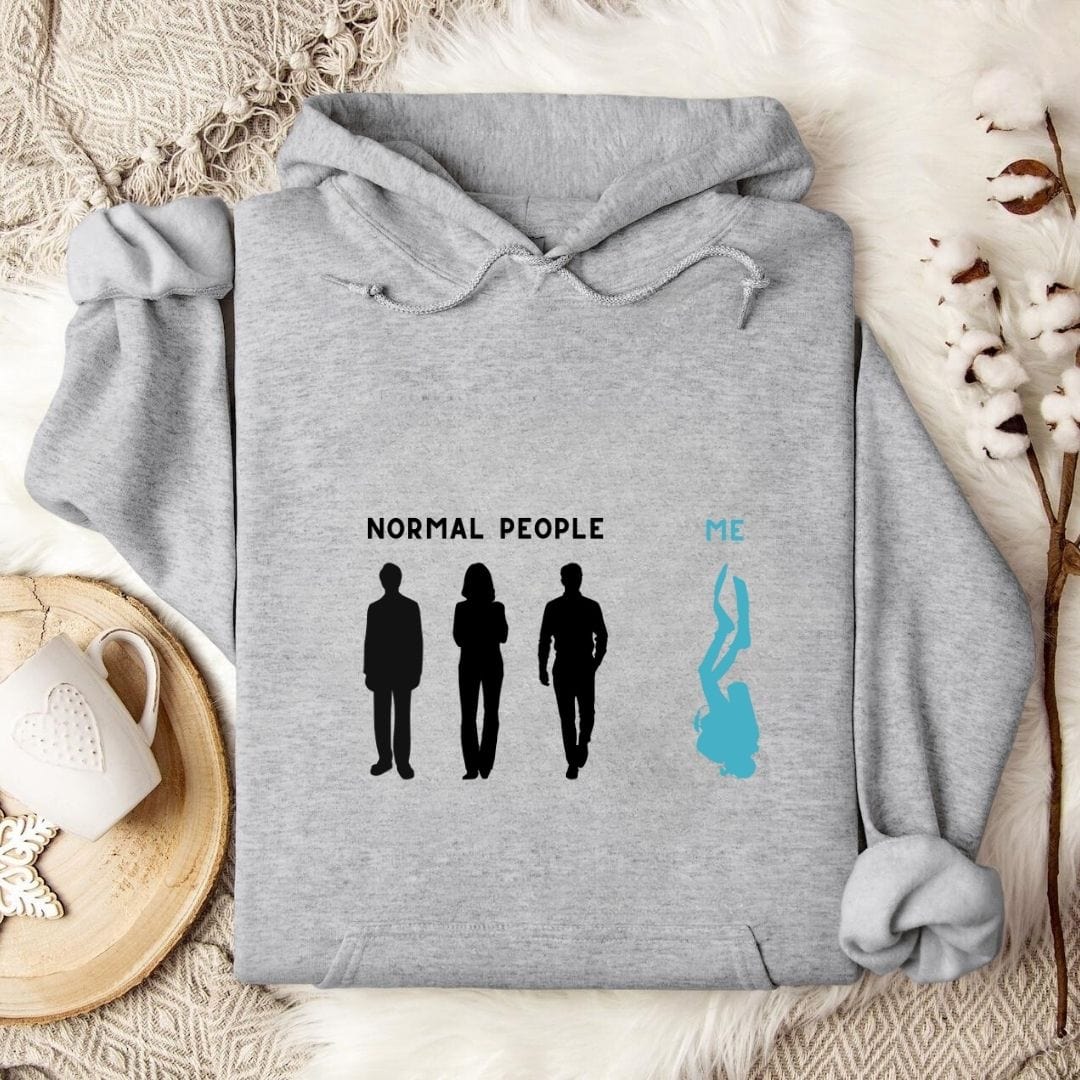 Normal People, Me - Diving Hoodie Sport Grey / S