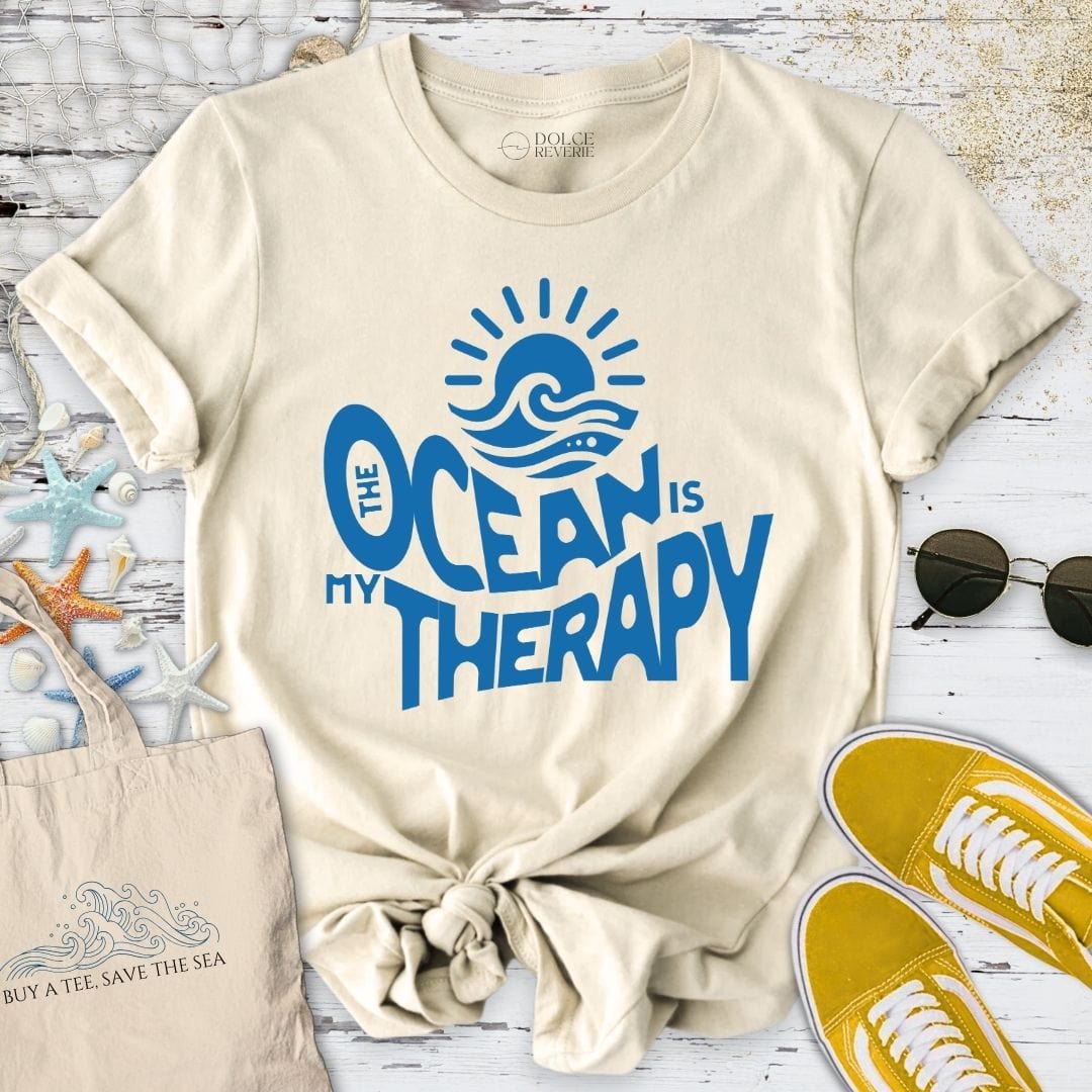 Ocean Is My Therapy T-Shirt Natural / S