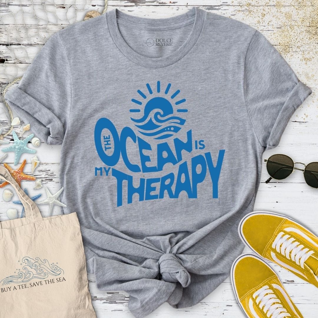 Ocean Is My Therapy T-Shirt Sport Grey / S
