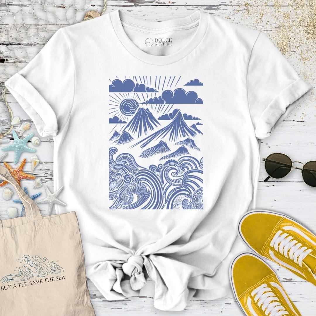 Ocean & Mountains T-Shirt White / S