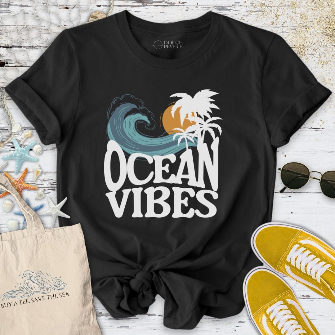 Ocean Vibes T-Shirt Black / S