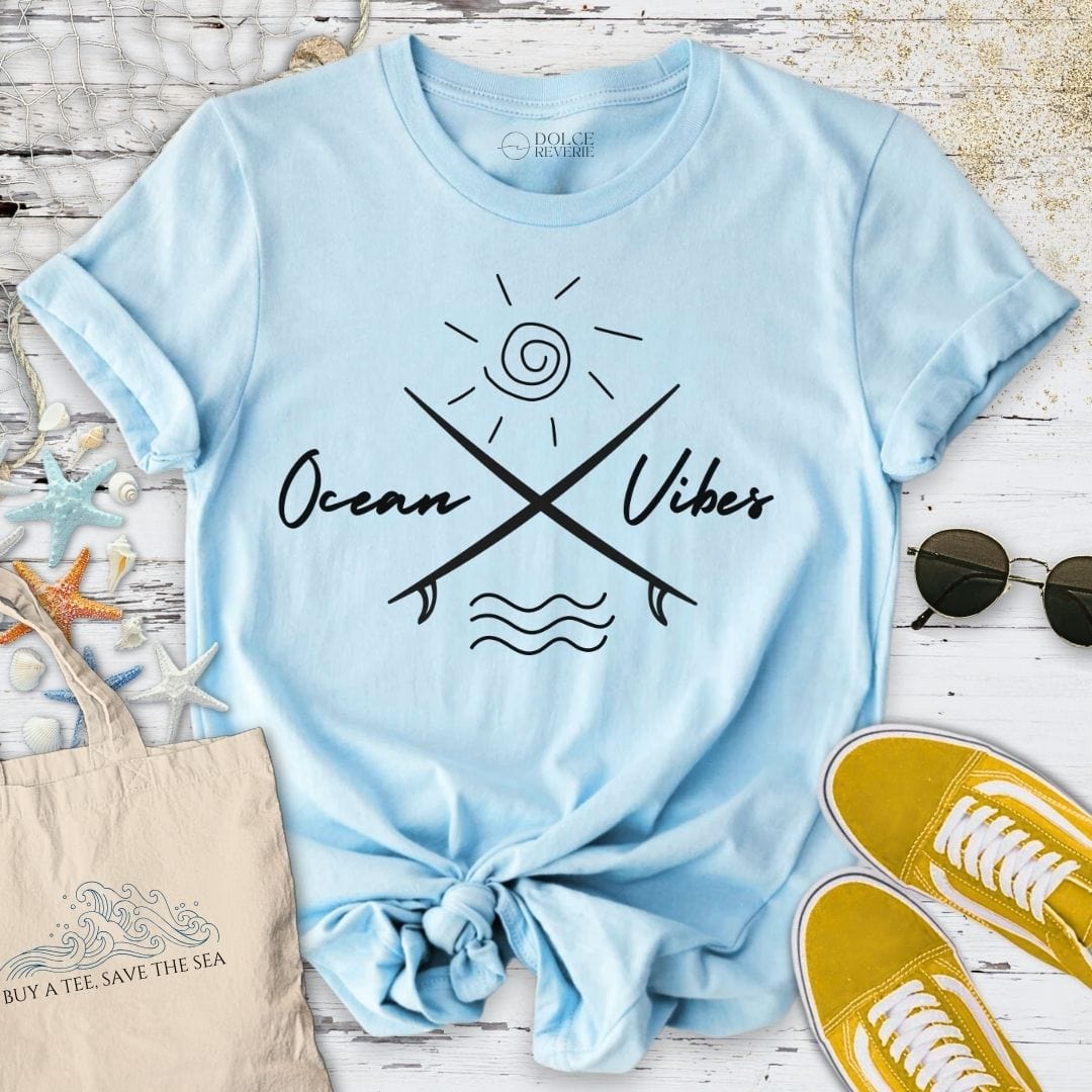 Ocean Vibes T-Shirt Light Blue / S