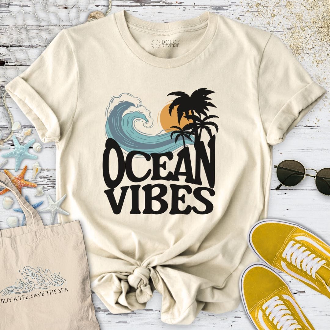 Ocean Vibes T-Shirt Natural / S