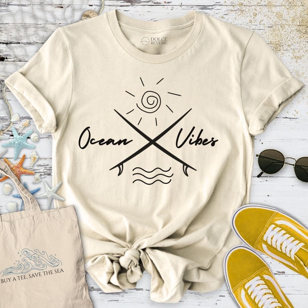 Ocean Vibes T-Shirt Natural / S