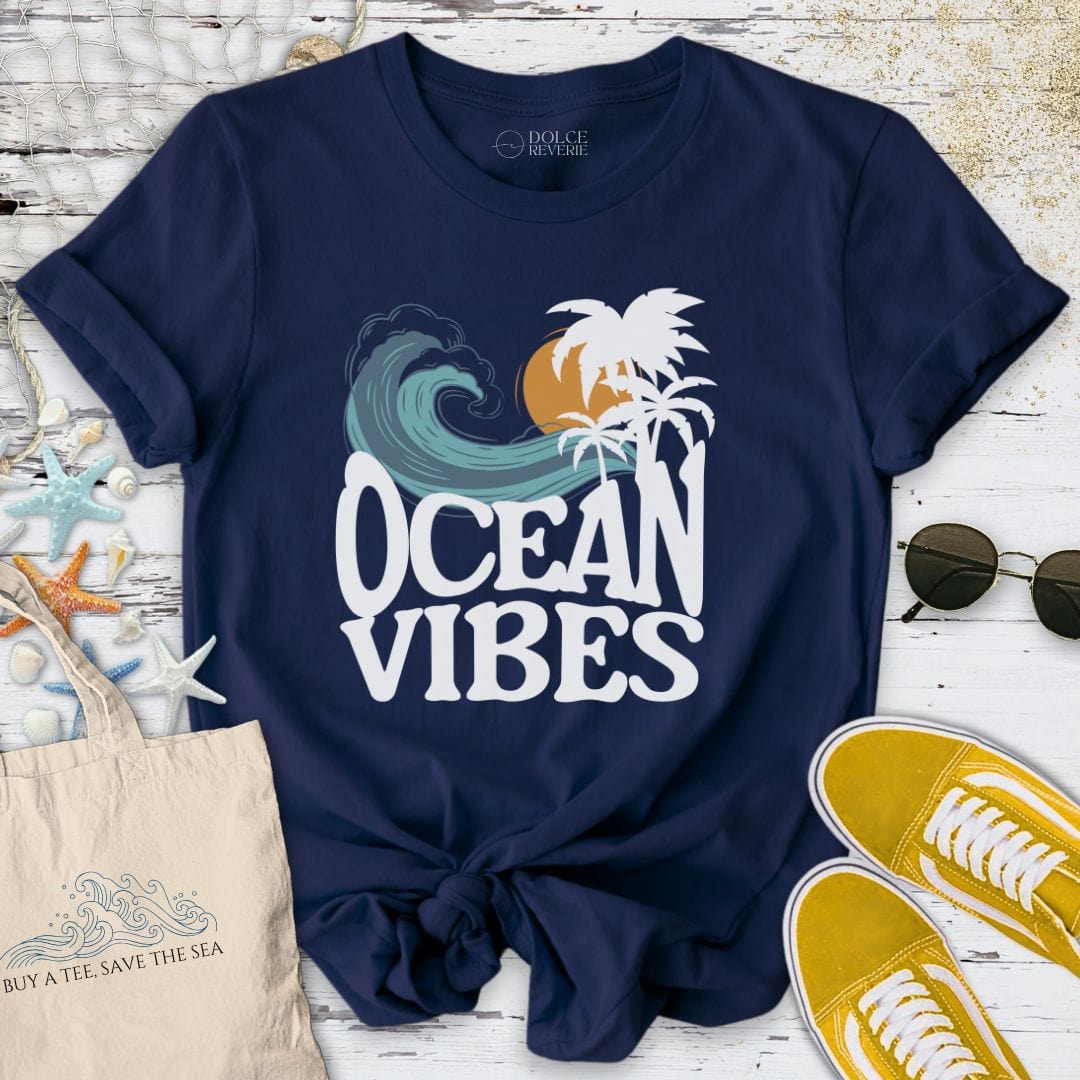 Ocean Vibes T-Shirt Navy / S