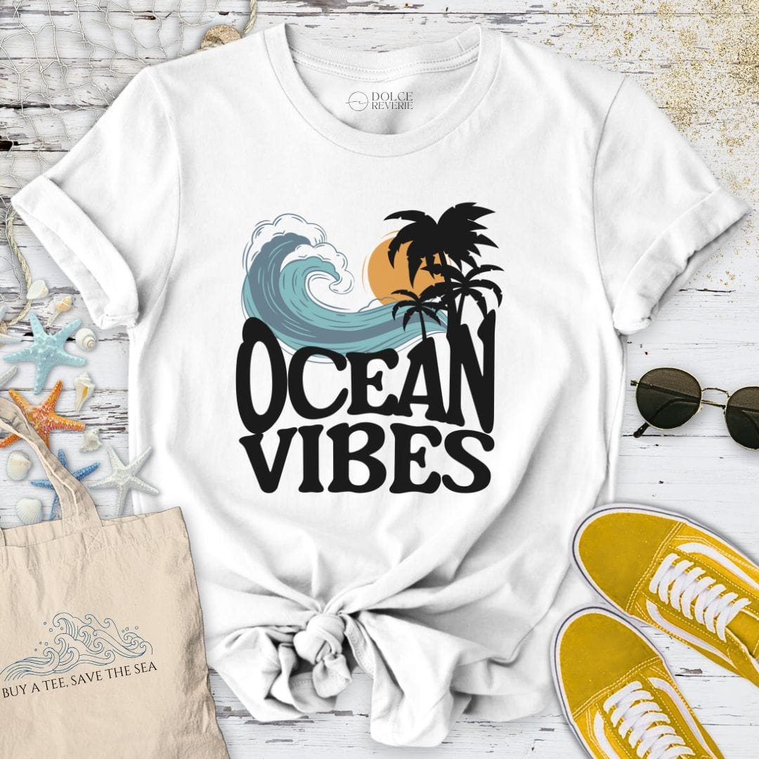 Ocean Vibes T-Shirt White / S