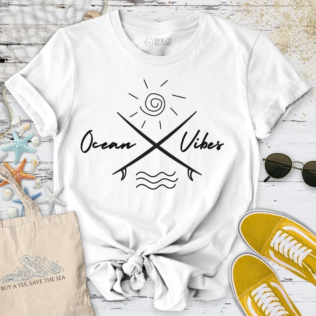 Ocean Vibes T-Shirt White / S