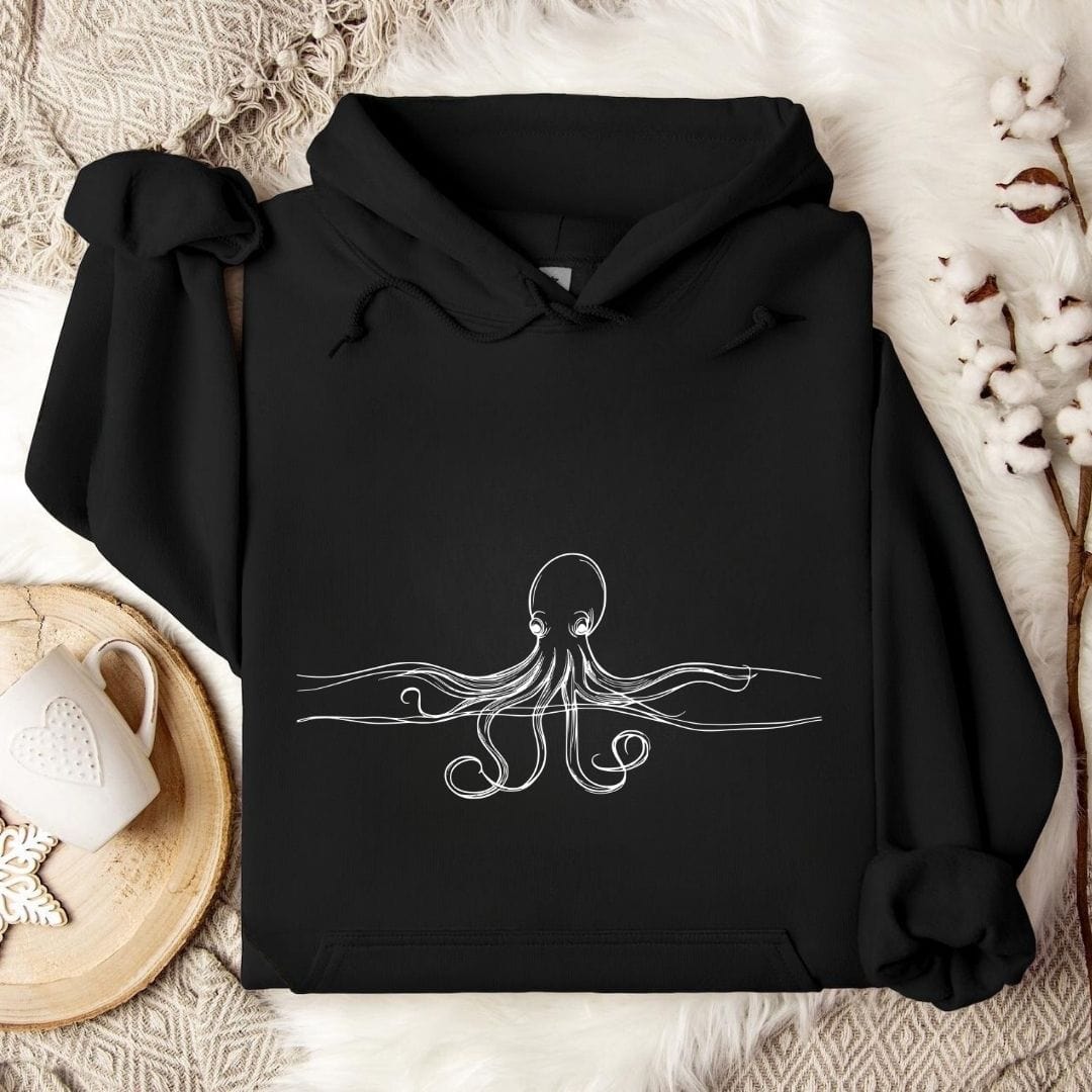 Octopus Line Hoodie Black / S