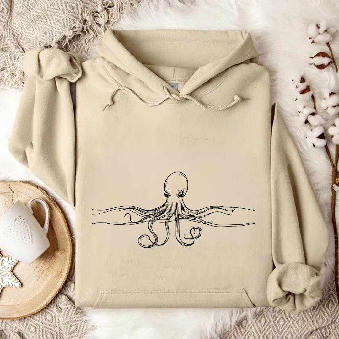 Octopus Line Hoodie Sand / S