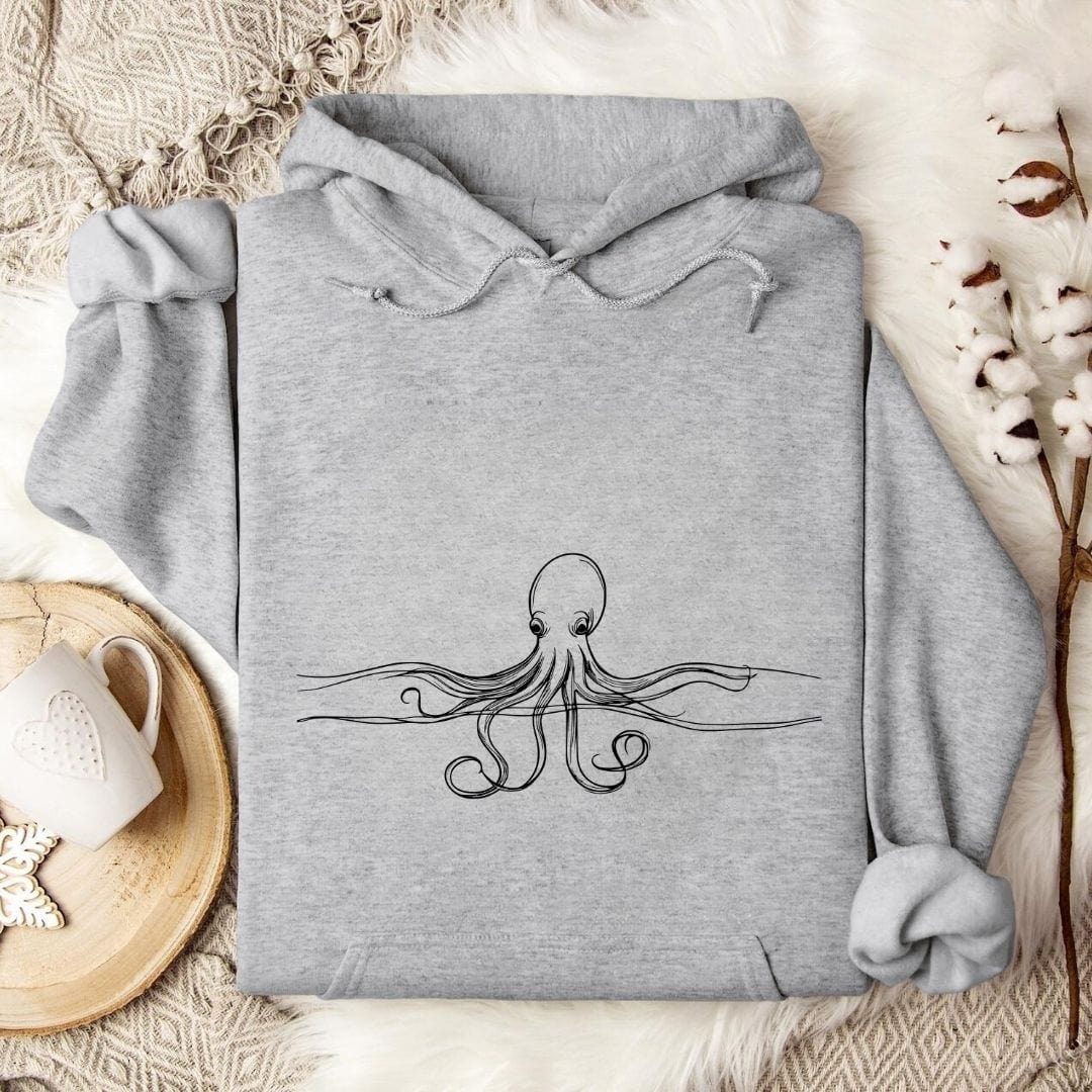 Octopus Line Hoodie Sport Grey / S