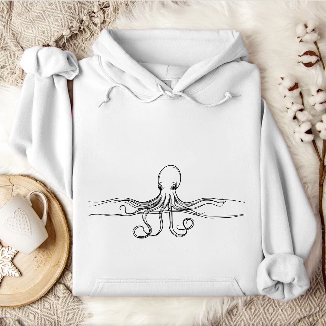 Octopus Line Hoodie White / S