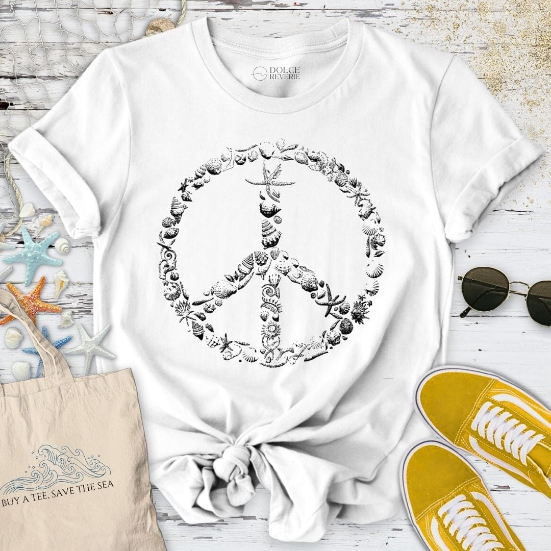 Peace & Shells T-Shirt White / S