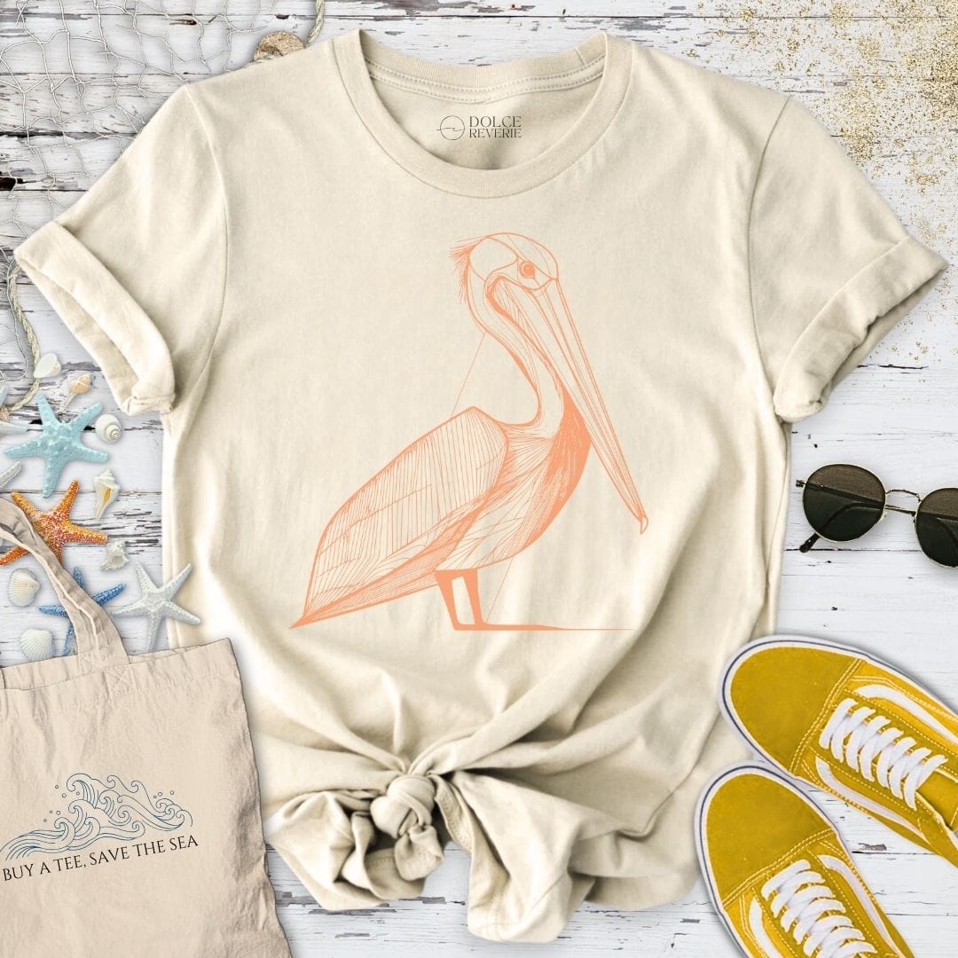 Pelican Line Art T-Shirt Natural / S