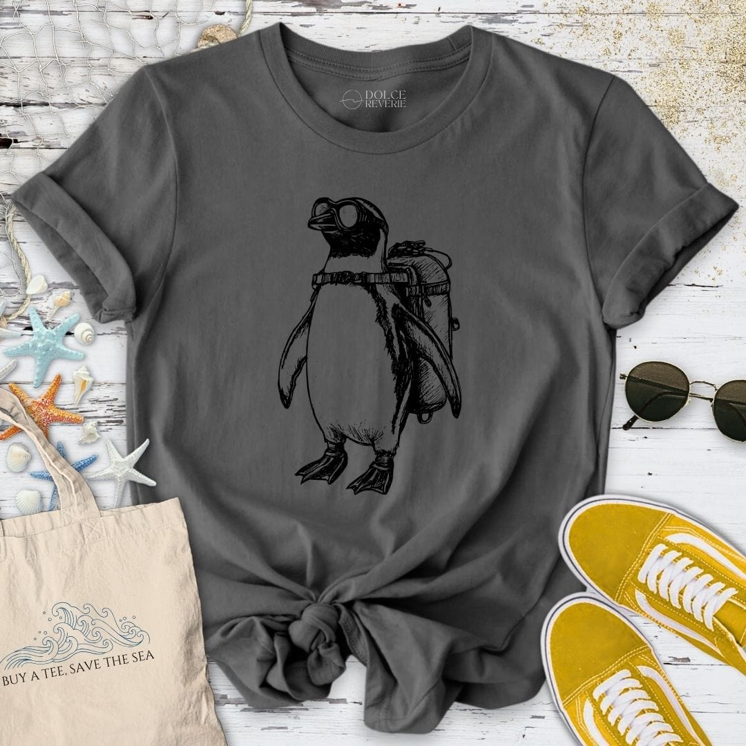 Penguin Diver T-Shirt Charcoal / S