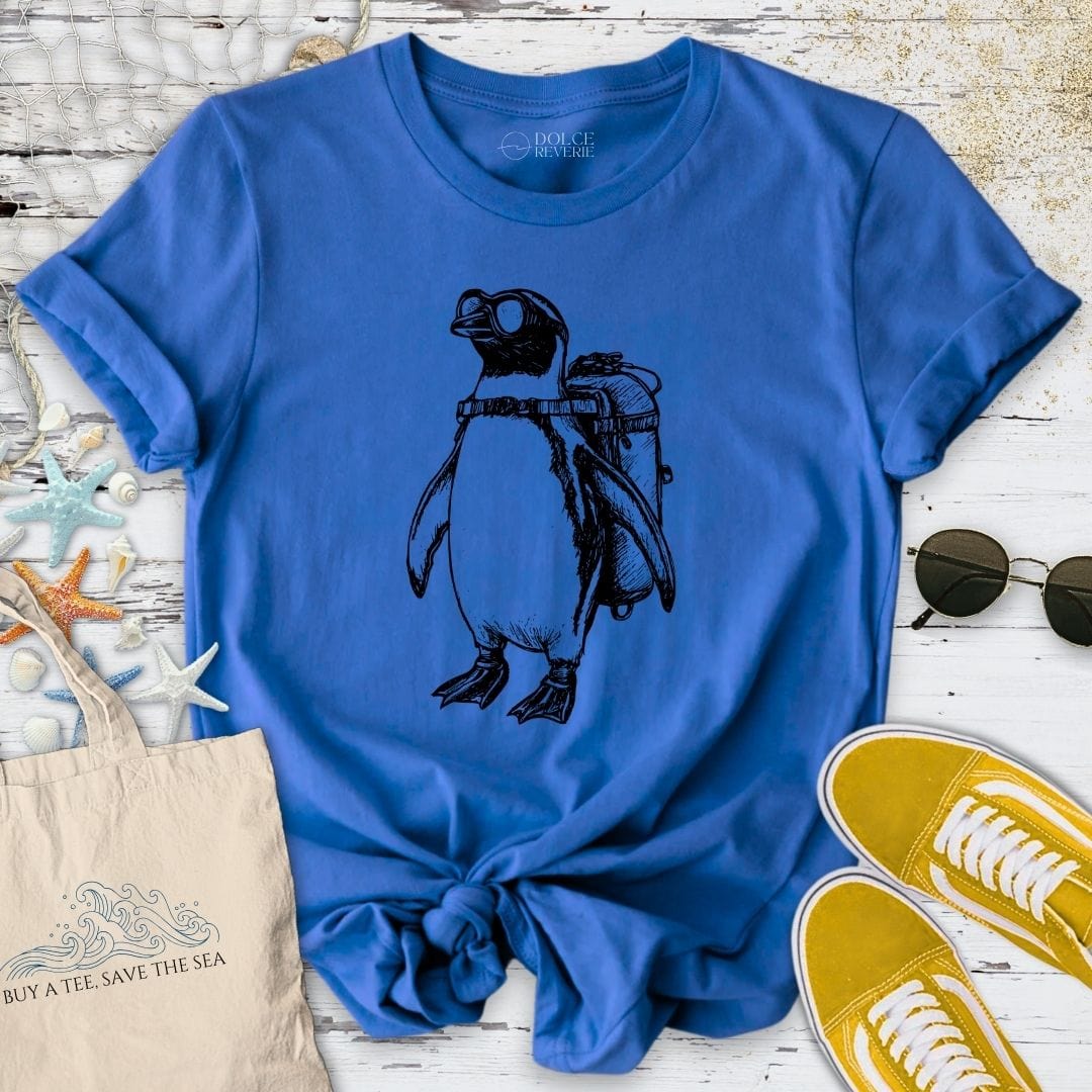 Penguin Diver T-Shirt Royal / S