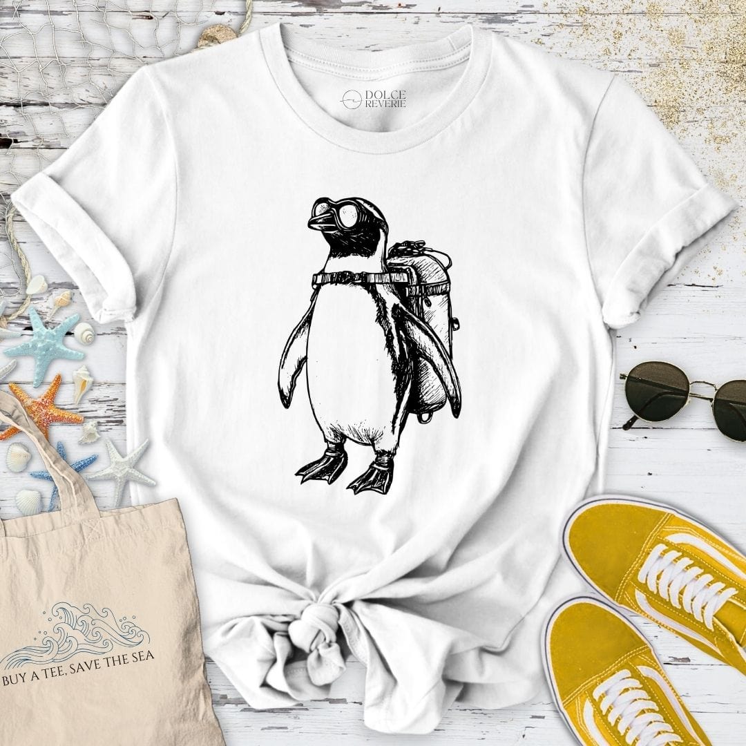 Penguin Diver T-Shirt White / S