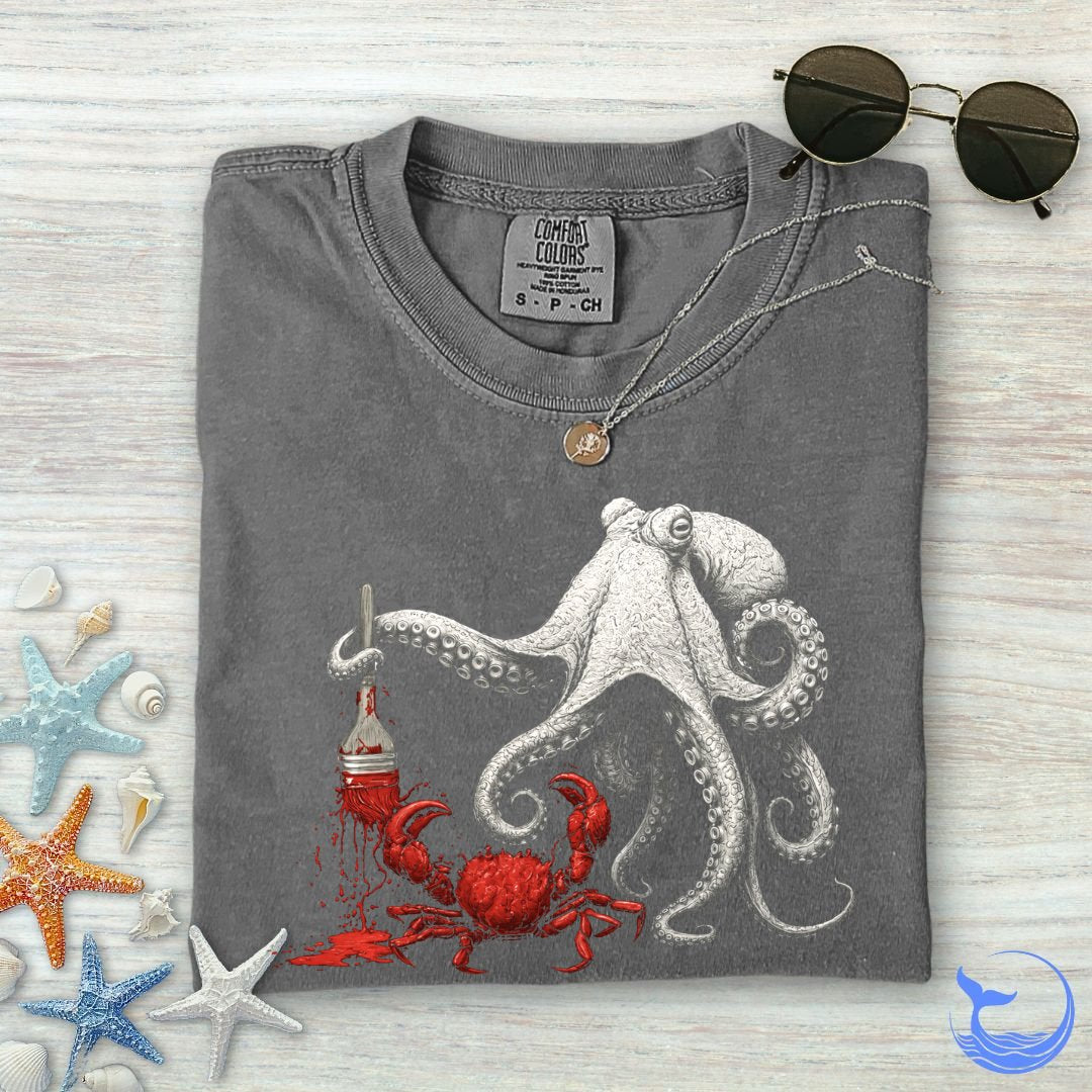 Off To Paint Stuff, Octopus Comfort Colors T-Shirt