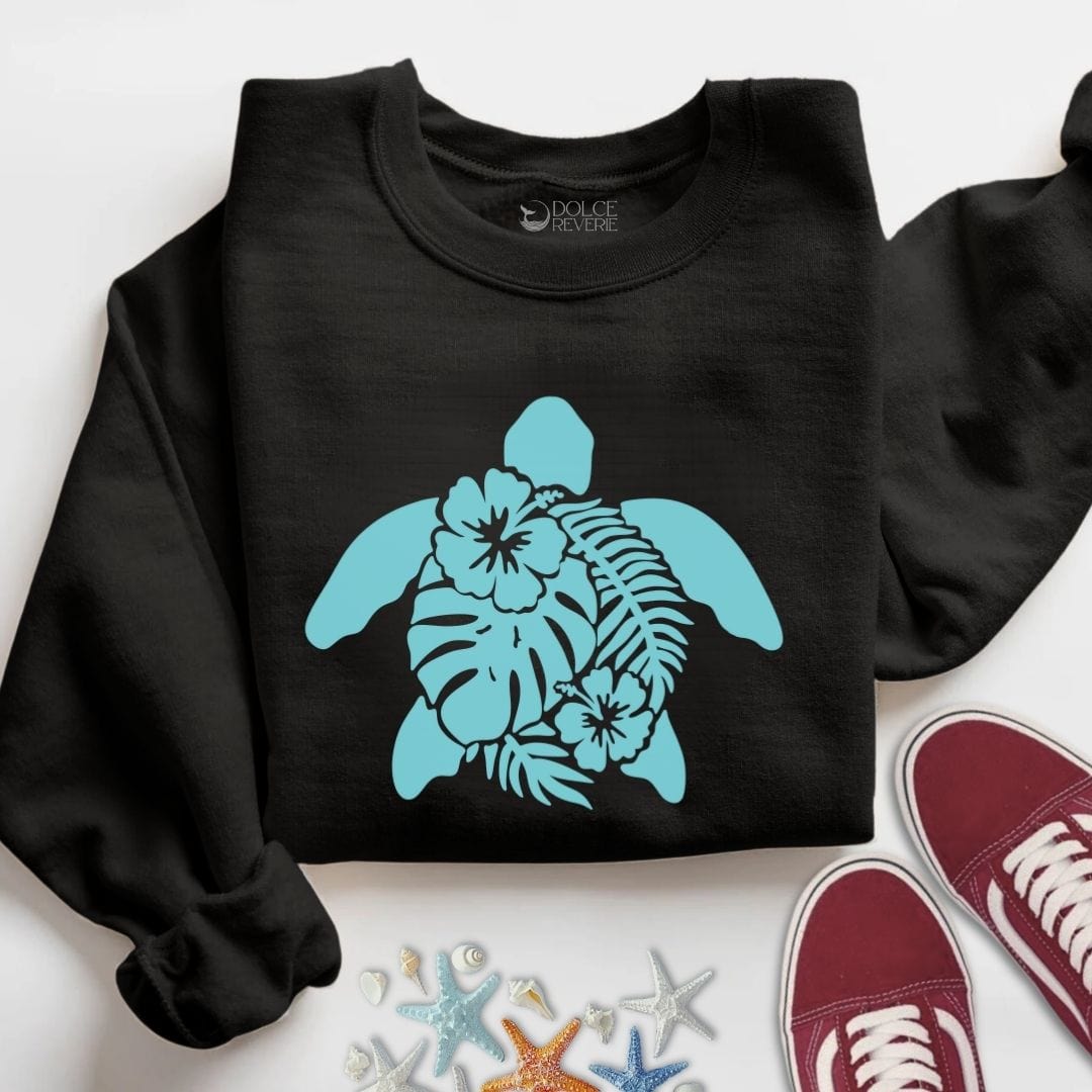 Plant Turtle Sweatshirt S / Black