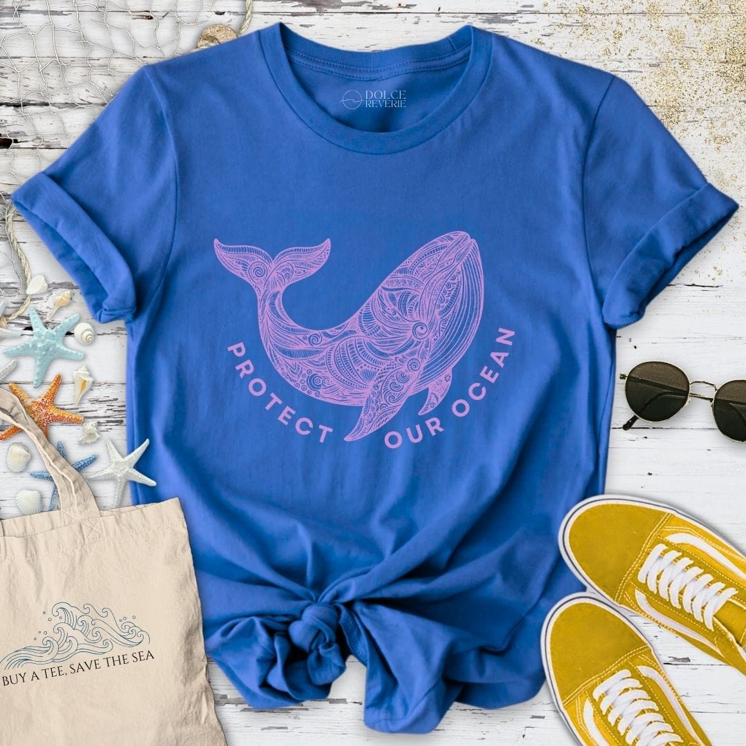 Protect Our Ocean Whale T-Shirt Royal / S