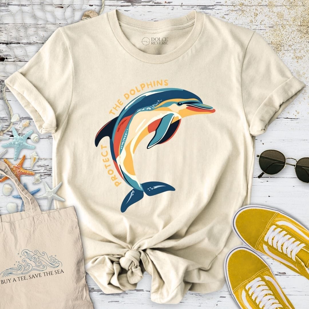 Protect The Dolphins T-Shirt Natural / S