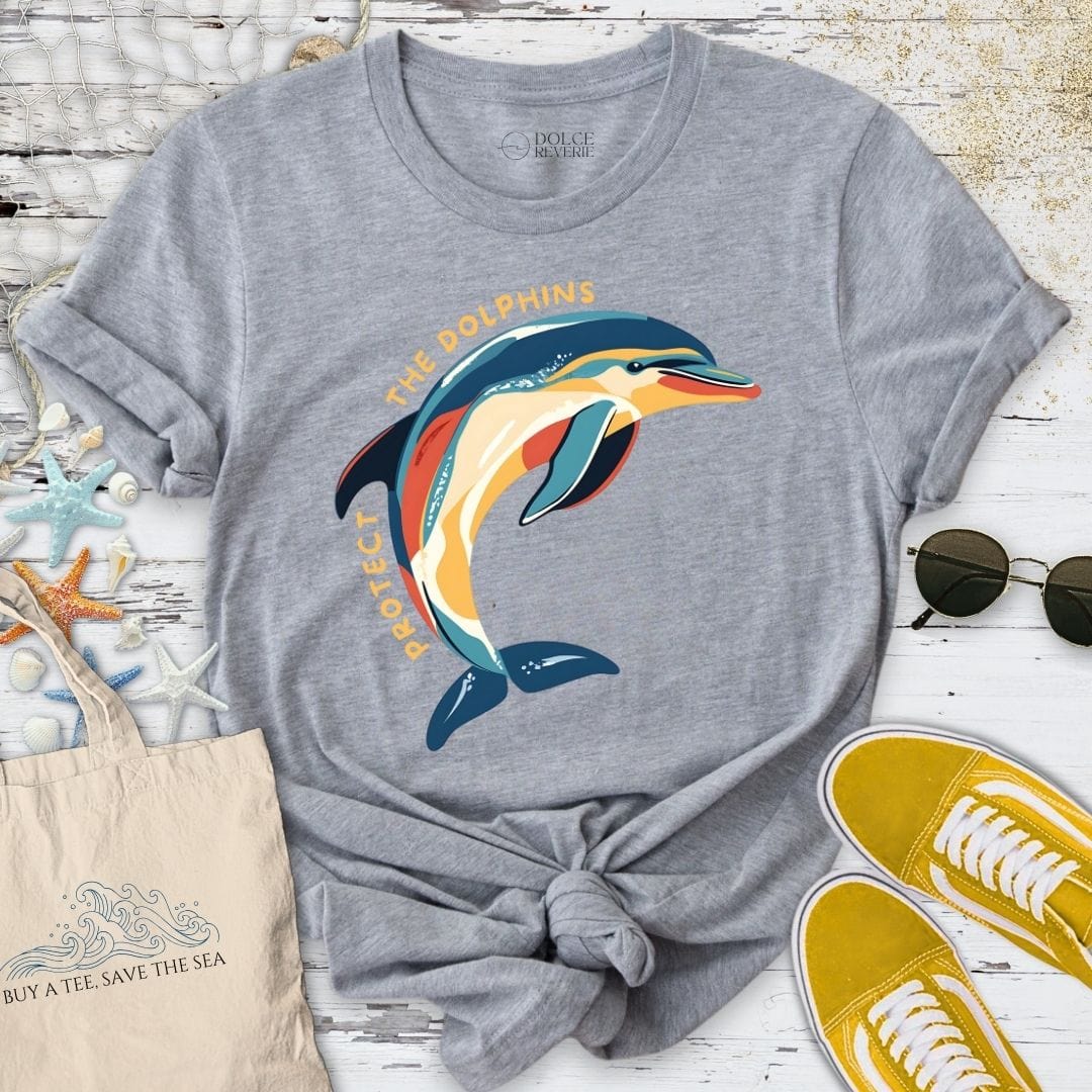 Protect The Dolphins T-Shirt Sport Grey / S