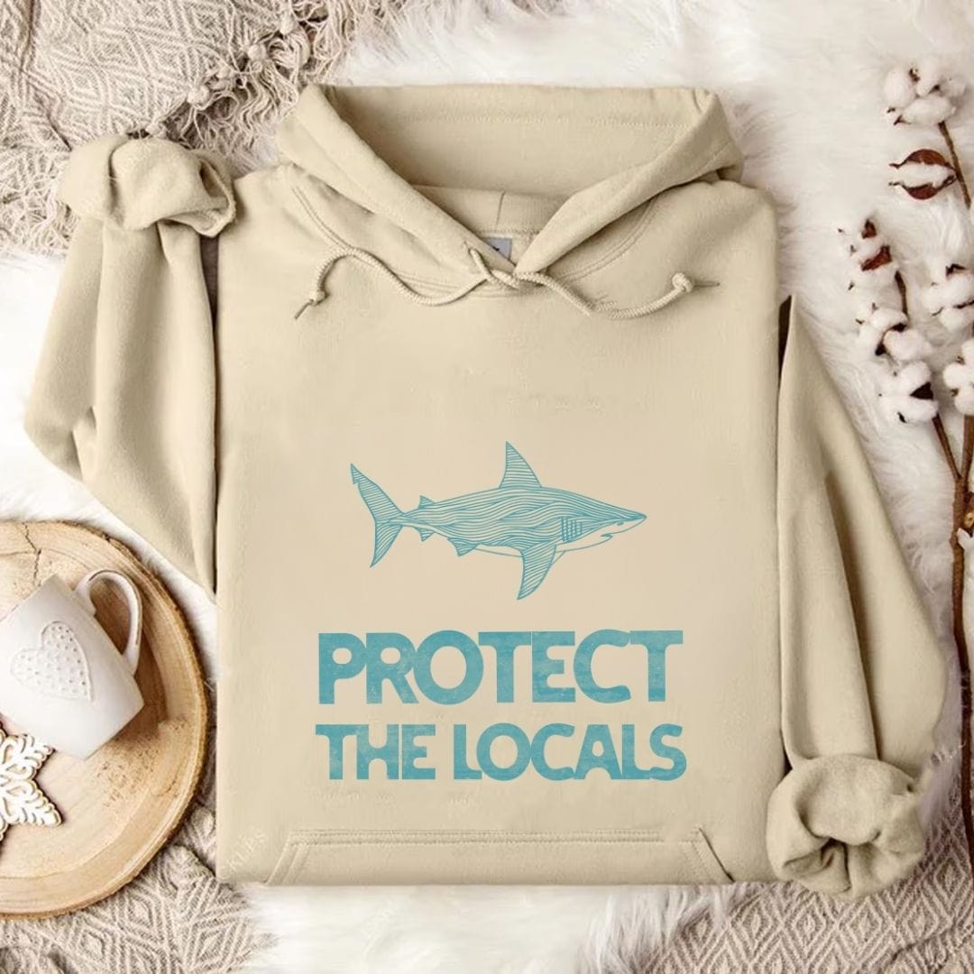Protect The Locals Hoodie Sand / S