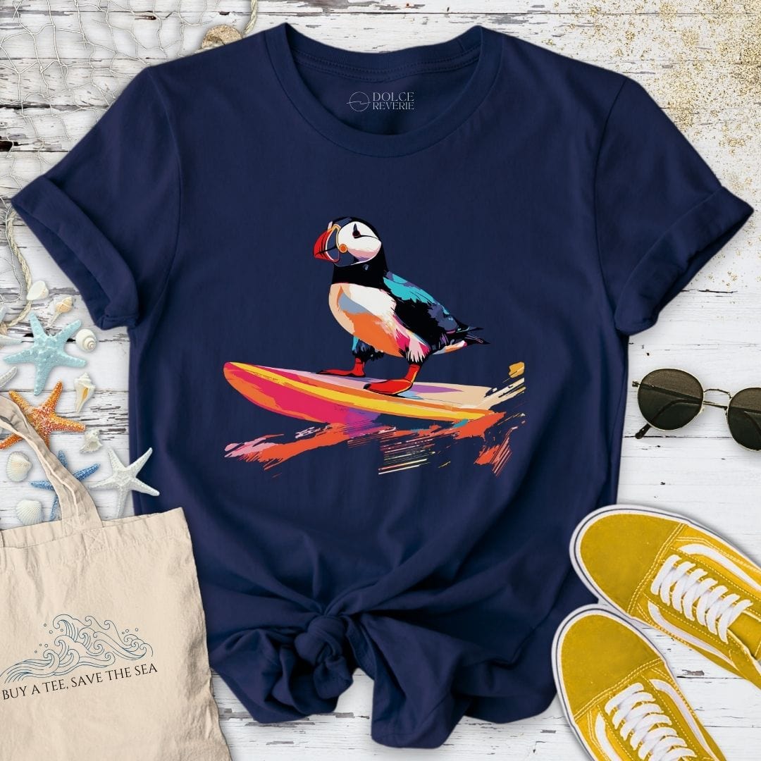 Puffin Surfer T-Shirt Navy / S