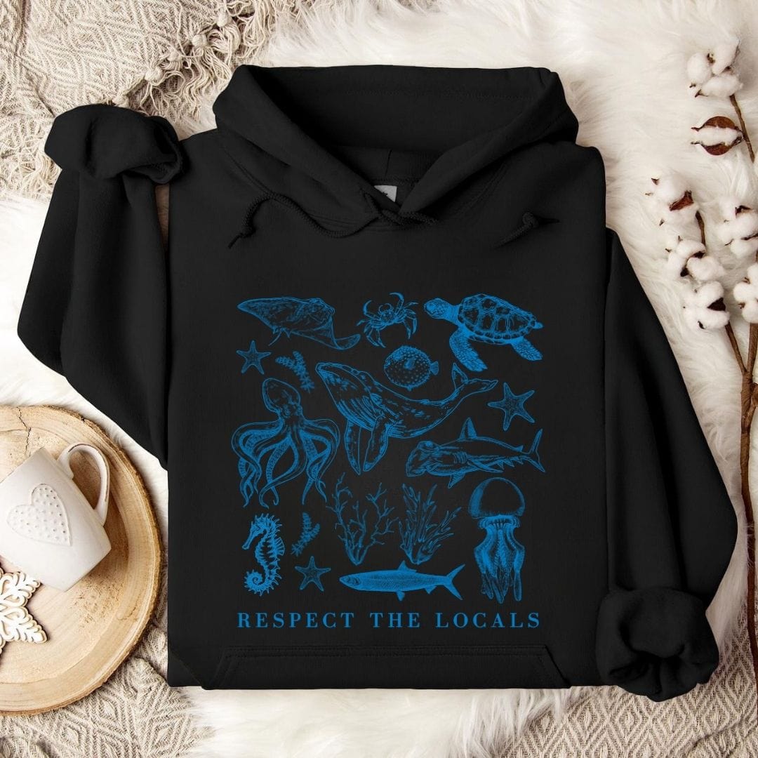 Respect The Locals Hoodie Black / S
