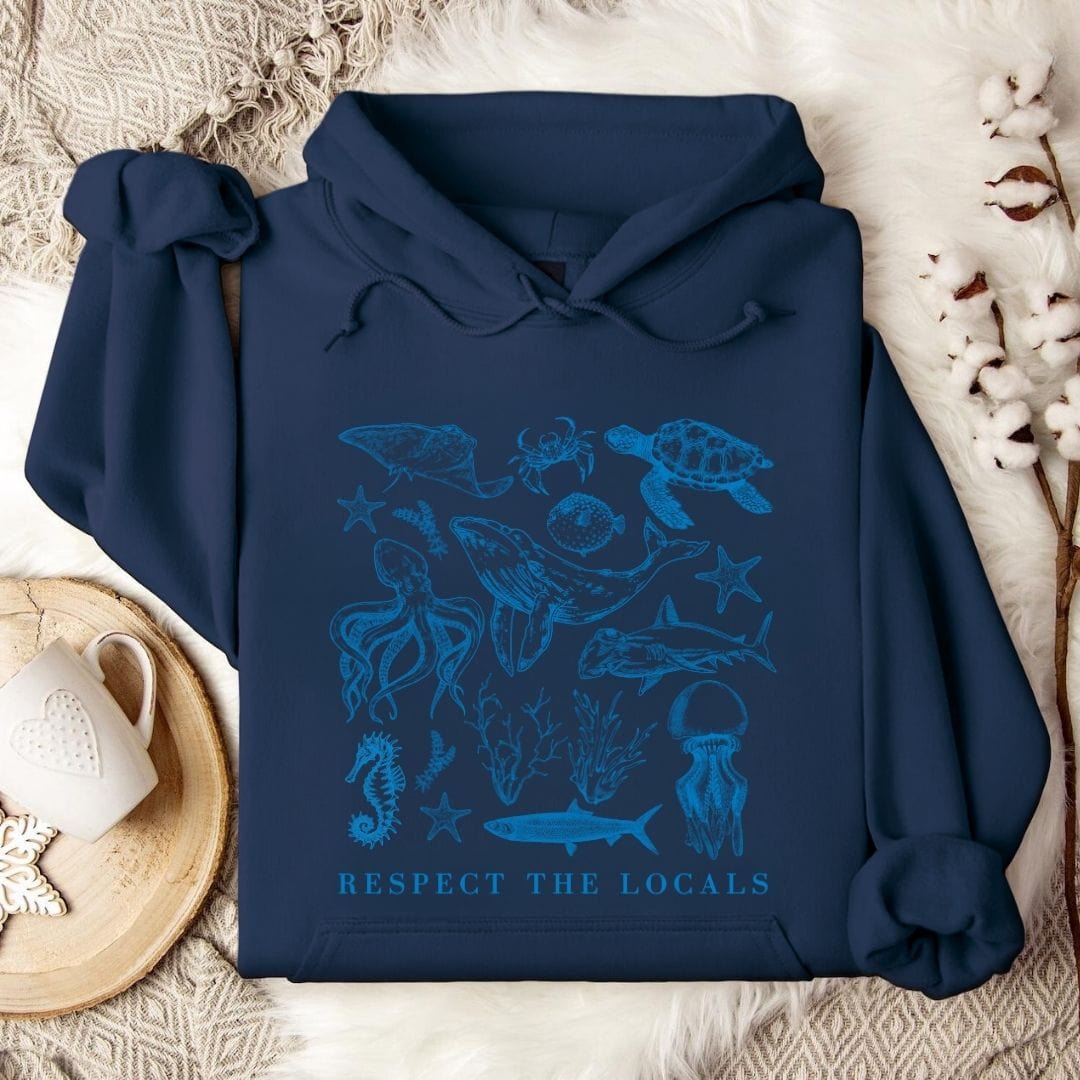 Respect The Locals Hoodie Navy / S