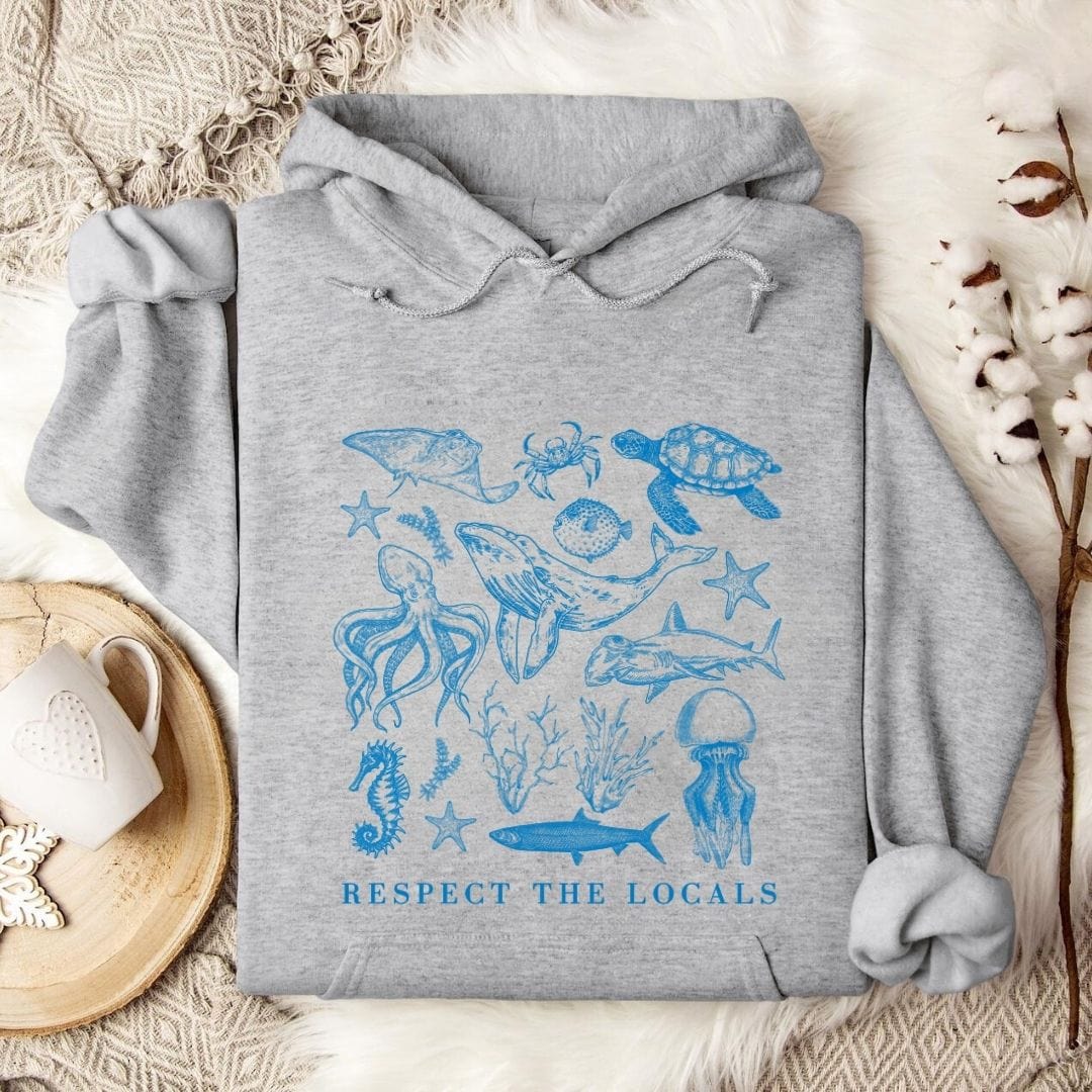Respect The Locals Hoodie Sport Grey / S